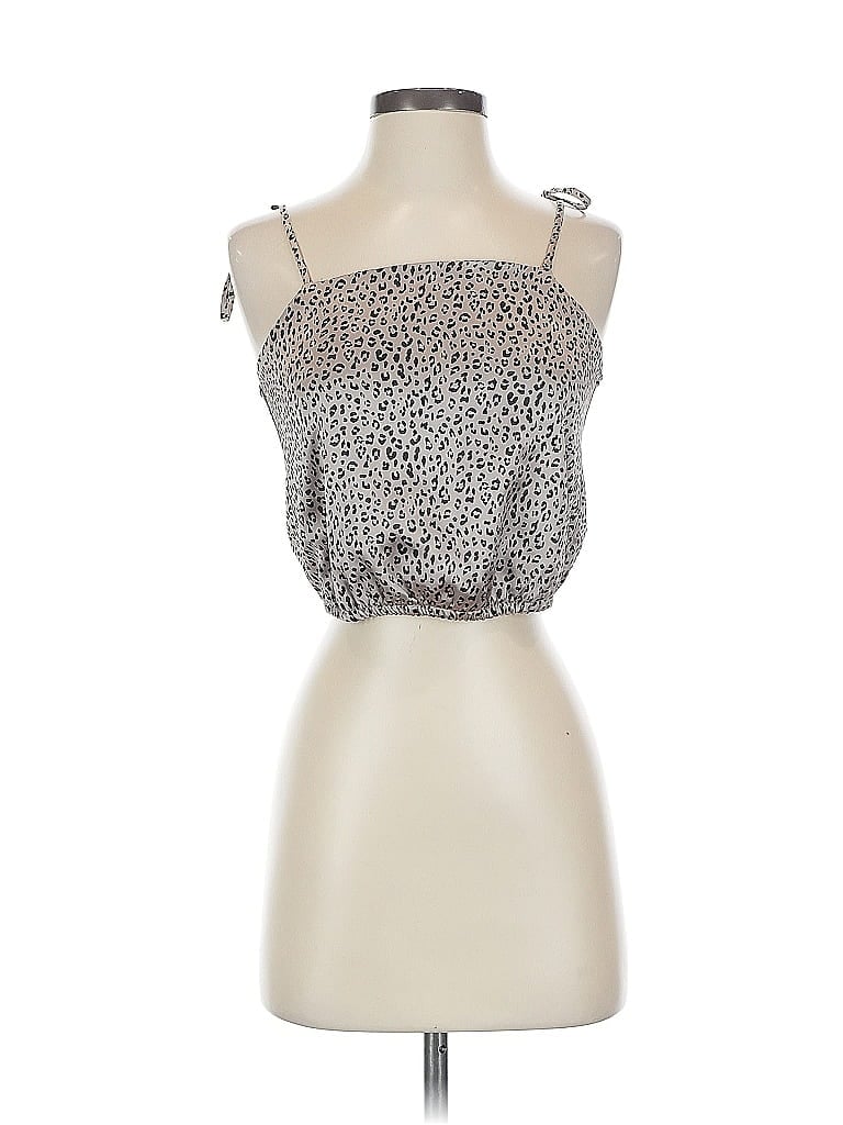 Pre-owned Lola And Grace Sleeveless Blouse In Silver