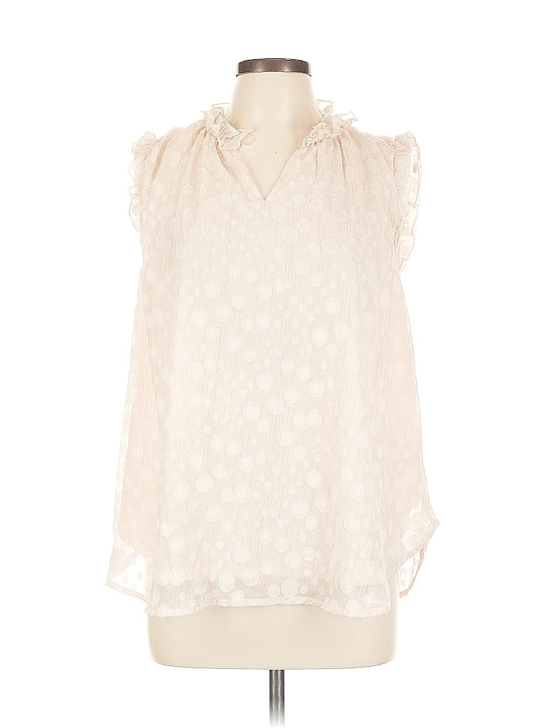 Umgee Ivory Sleeveless Blouse Size L - photo 1