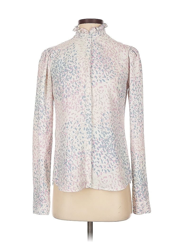 EXPRESS Pre-owned Long Sleeve Blouse In Silver