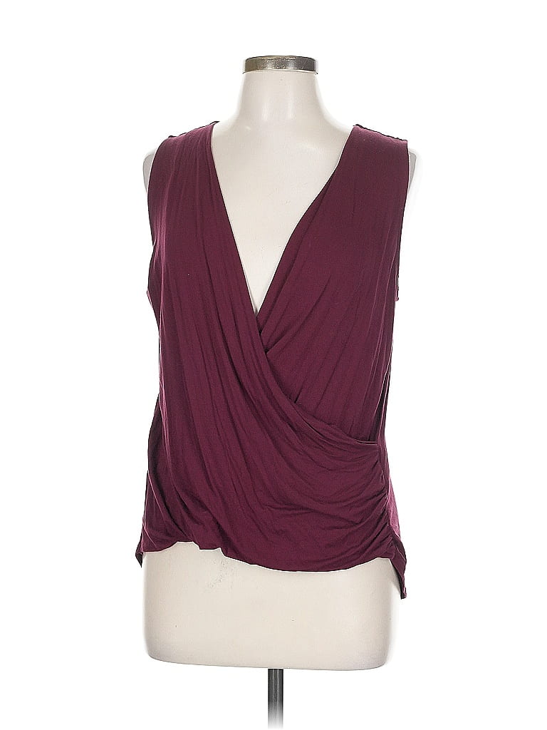 West Kei Burgundy Sleeveless T-Shirt Size L - photo 1
