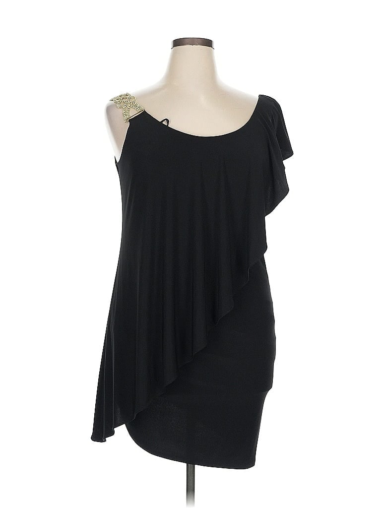 Betsy & Adam Black Cocktail Dress Size 14 - photo 1