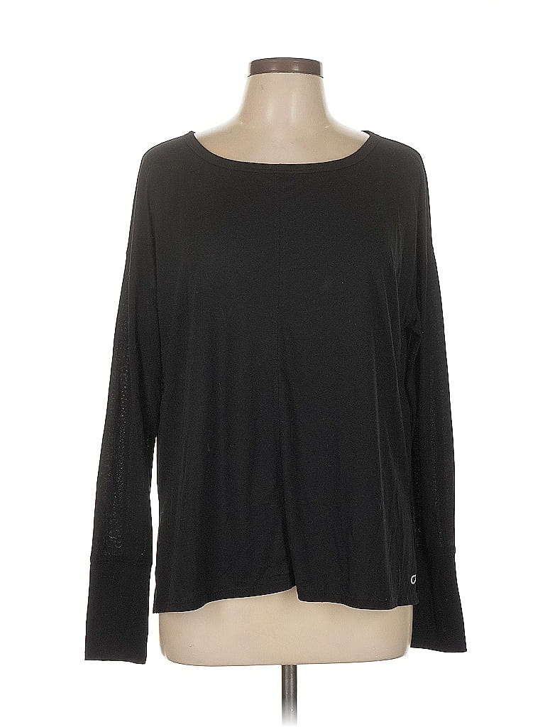 Pre-owned Gap Fit Long Sleeve T-shirt In Black