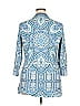 J. McLaughlin Paisley Blue 3/4 Sleeve Blouse Size XL - photo 2