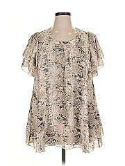 Jessica London Short Sleeve Blouse