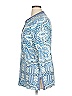J. McLaughlin Paisley Blue 3/4 Sleeve Blouse Size XL - photo 4