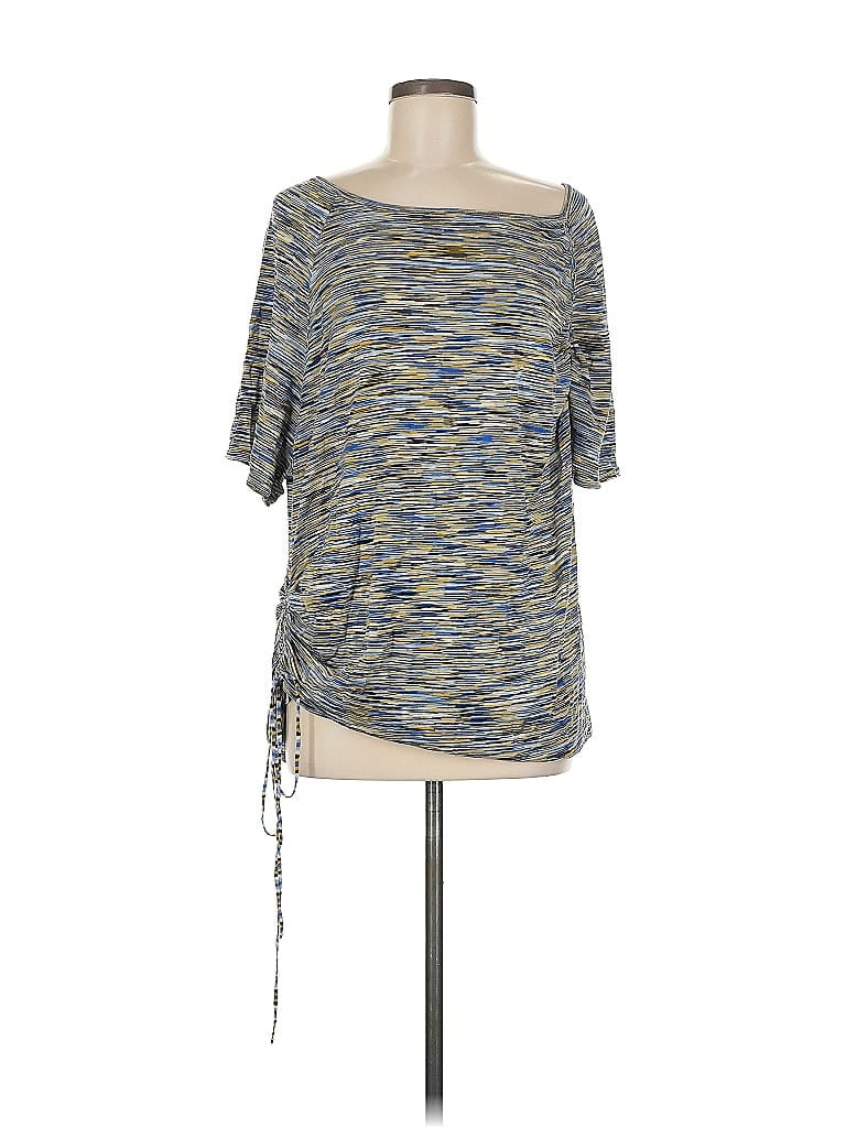 Click to view more detailed imagery on our partner's website Pre-owned Bcbgmaxazria Short Sleeve Top Blue Boatneck Tops