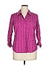 JM Collection Pink 3/4 Sleeve Button-Down Shirt Size 16 - photo 1