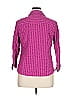JM Collection Pink 3/4 Sleeve Button-Down Shirt Size 16 - photo 2