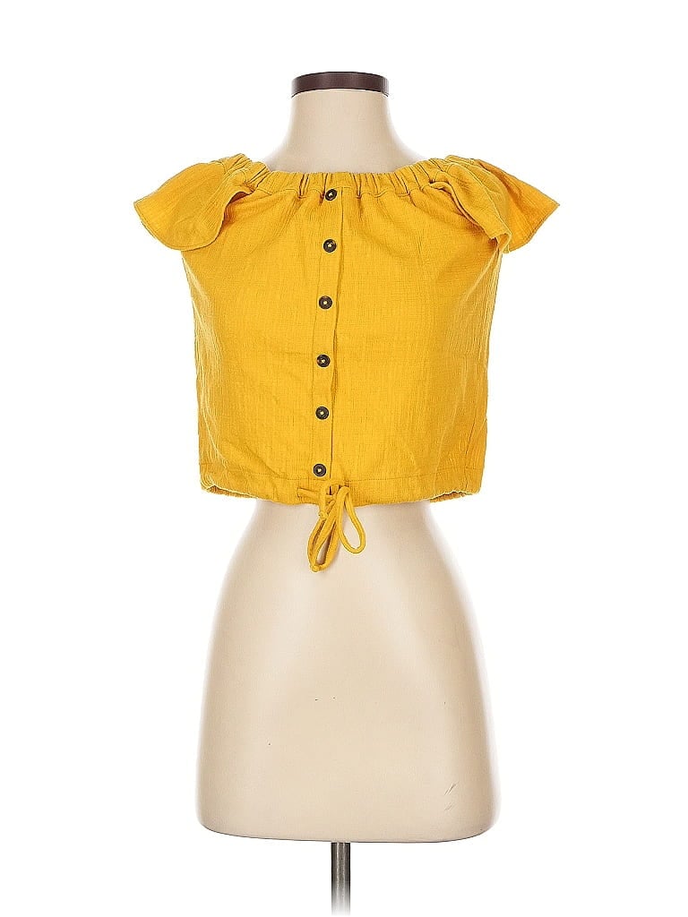 Click to view more detailed imagery on our partner's website Pre-owned Madewell Sleeveless Blouse In Yellow