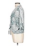 Karlie Metallic Silver 3/4 Sleeve Blouse Size L - photo 5