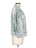 Karlie Metallic Silver 3/4 Sleeve Blouse Size L - photo 4