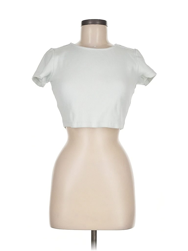 Pre-owned Princess Polly Short Sleeve T-shirt In White