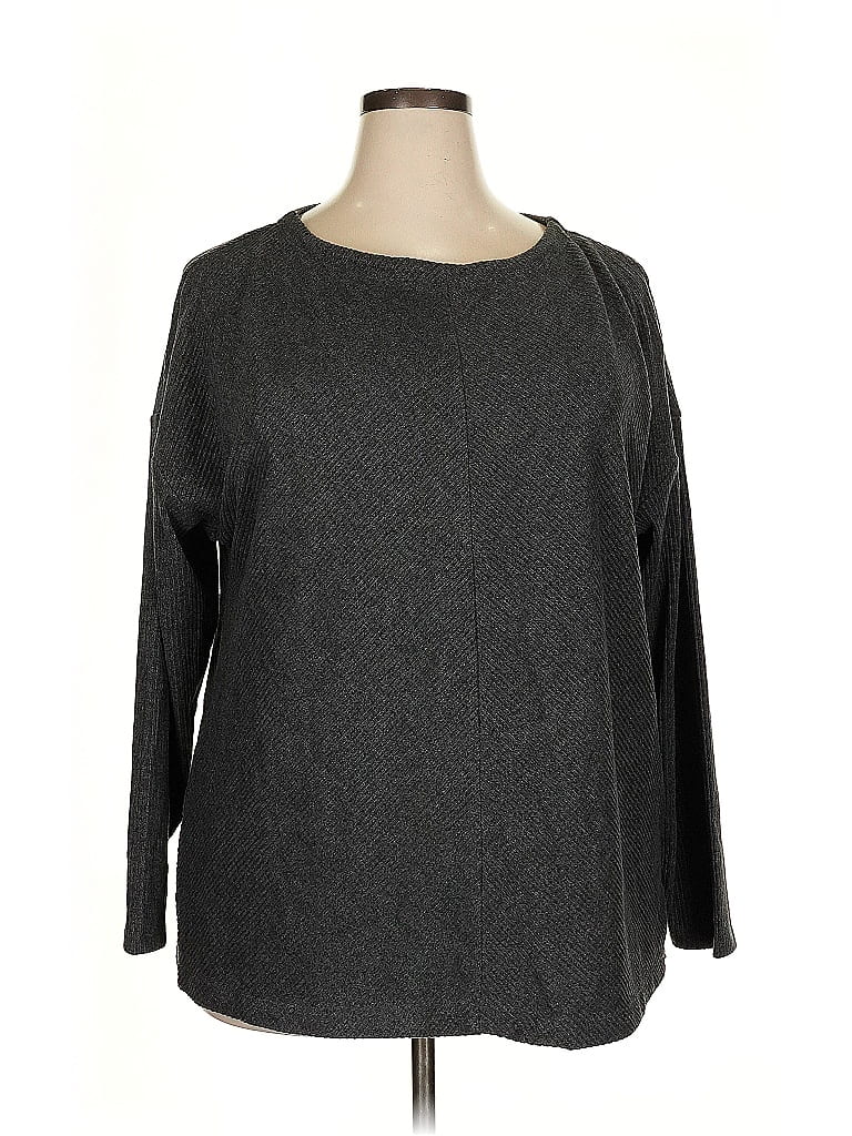 Ava & Viv Pullover Sweater In Gray