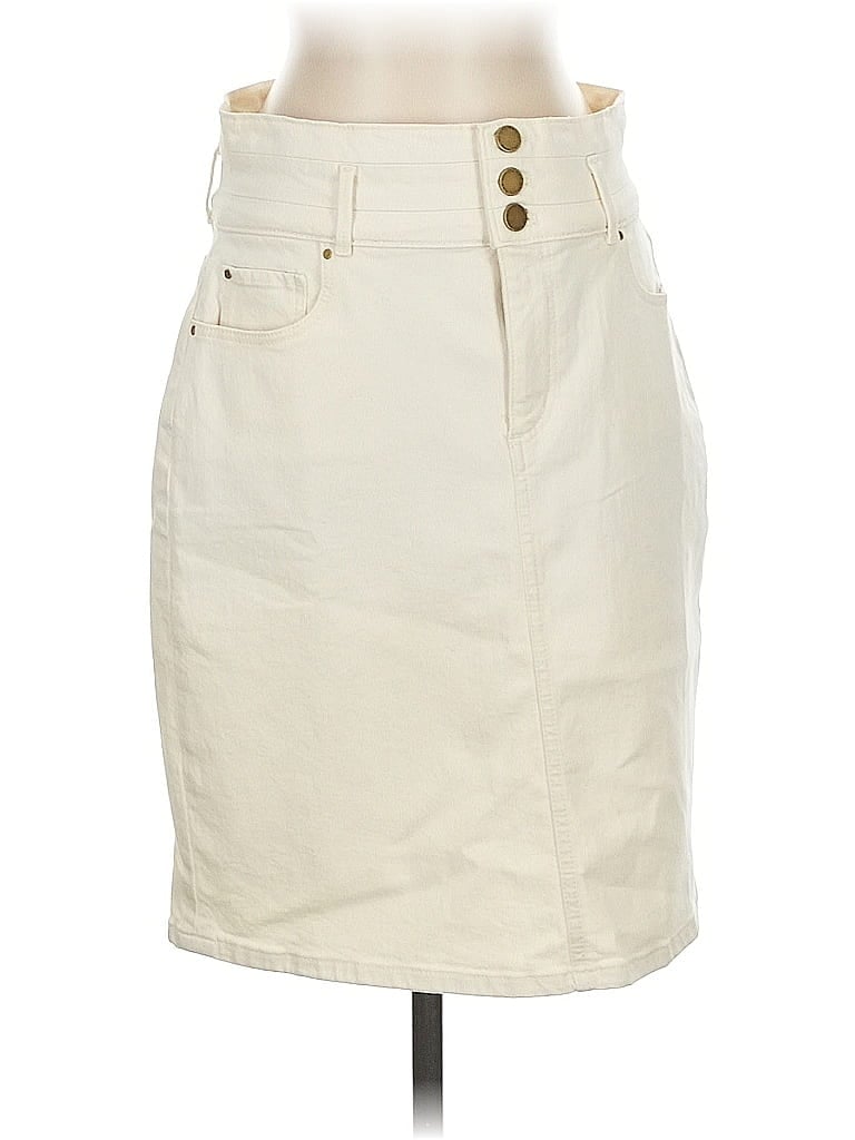 Pre-owned Ann Taylor Factory Casual Skirt In White