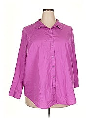 Roaman's 3/4 Sleeve Button Down Shirt