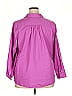 Roaman's Purple 3/4 Sleeve Button-Down Shirt Size 22 - photo 2