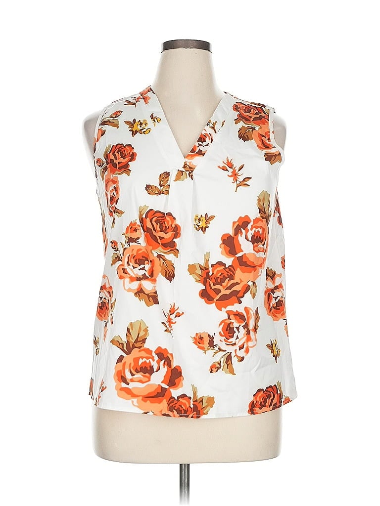 Pre-owned Unbranded Sleeveless T-shirt In Orange