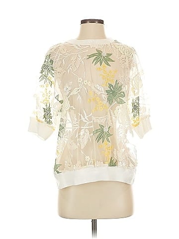 Zara W&B Collection Short Sleeve Blouse (view 1)