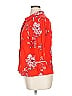 Hazel Floral Orange 3/4 Sleeve Button-Down Shirt Size XL - photo 5
