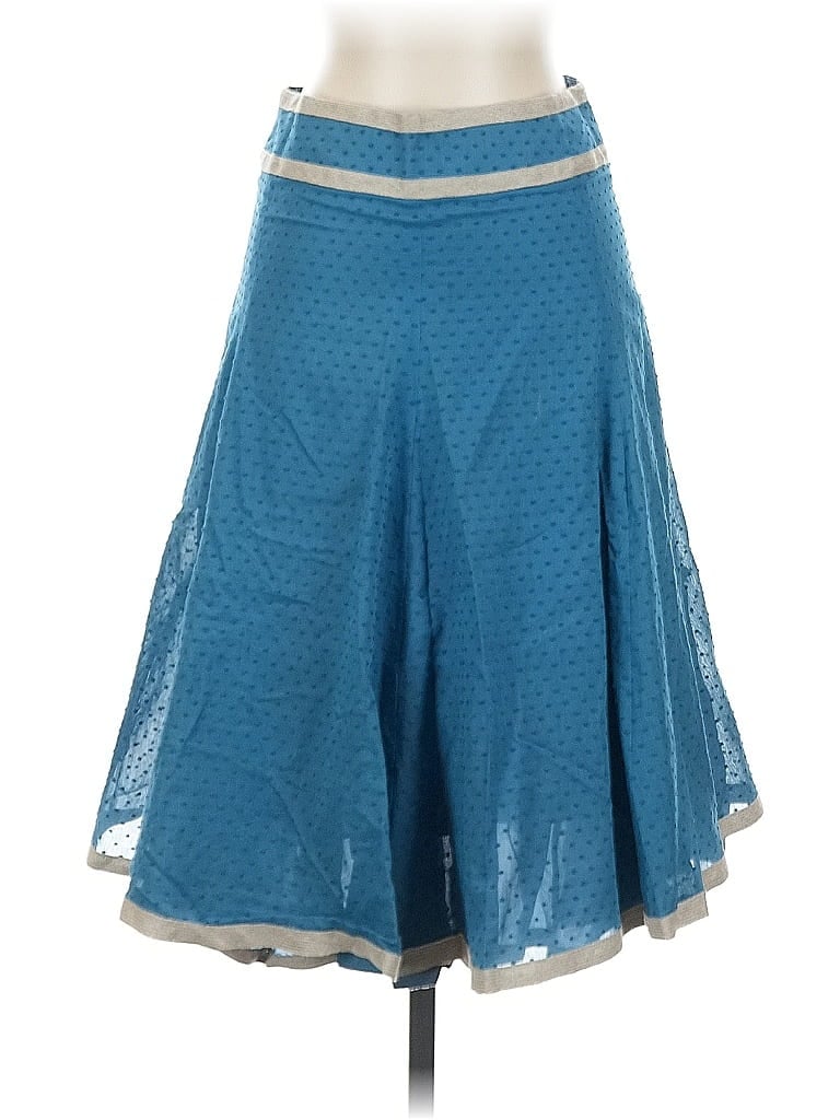 Akris Punto 100% Baumwolle Polka Dots Blue Casual Skirt Size 4 - photo 1