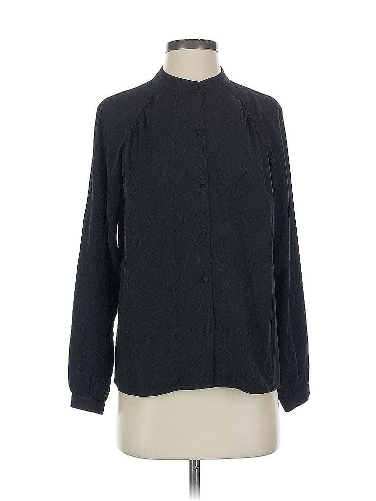 Click to view more detailed imagery on our partner's website Pre-owned Banana Republic Factory Store Long Sleeve Blouse In Black