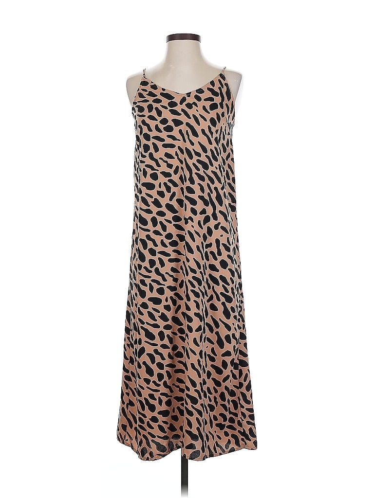 Pre-owned The Drop Casual Dress In Brown