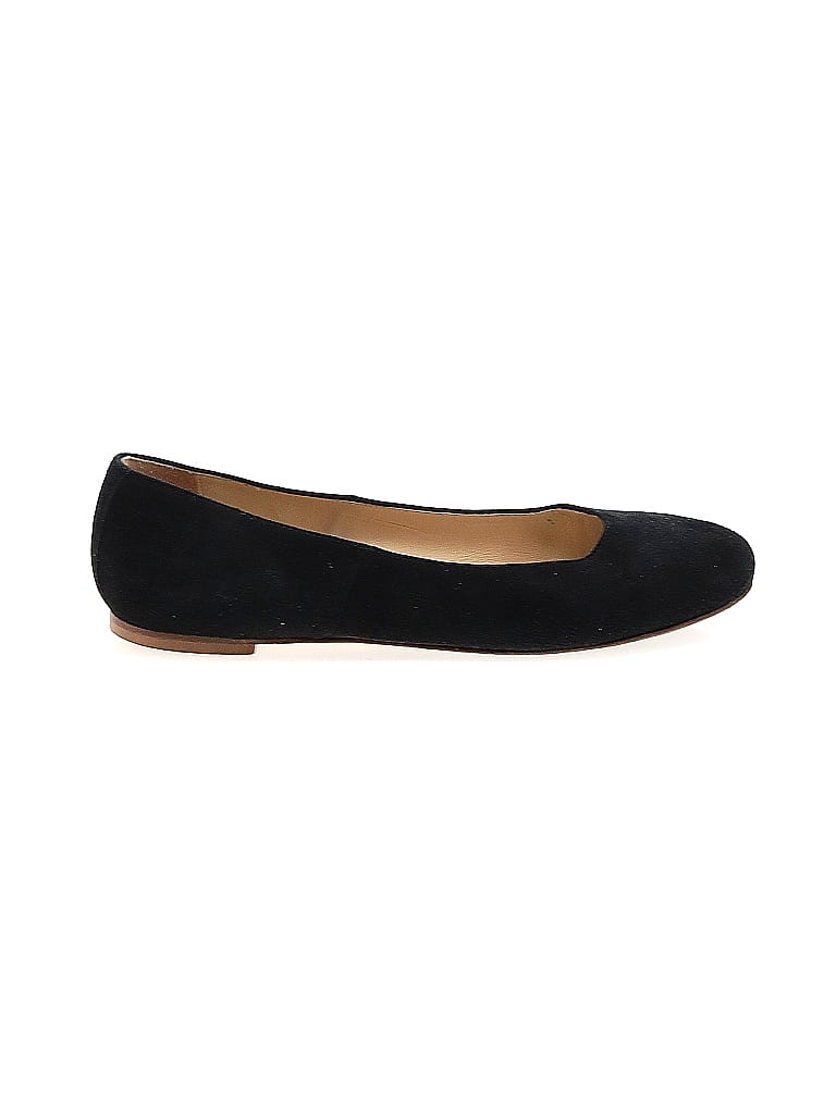 Garnet Hill 100% Leather Black Flats Size 8 1/2 - photo 1