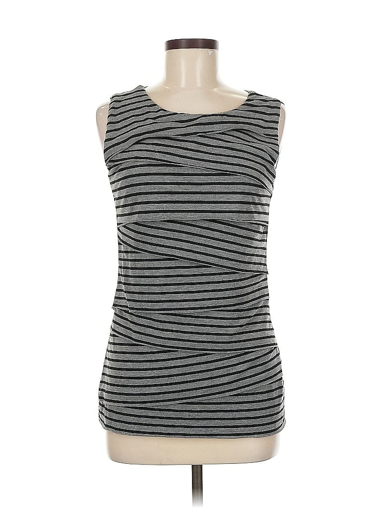 Pre-owned Verve Ami Sleeveless Top Gray Boatneck Tops