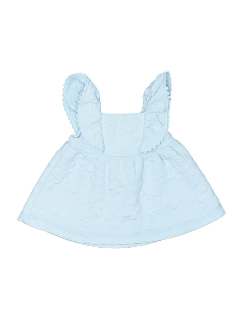 ISAAC MIZRAHI NEW YORK Pre-owned Babies' Tank Top Blue Ruffles Neckline Tops