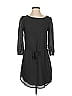 H&M 100% Polyester Solid Black Casual Dress Size 2 - photo 1