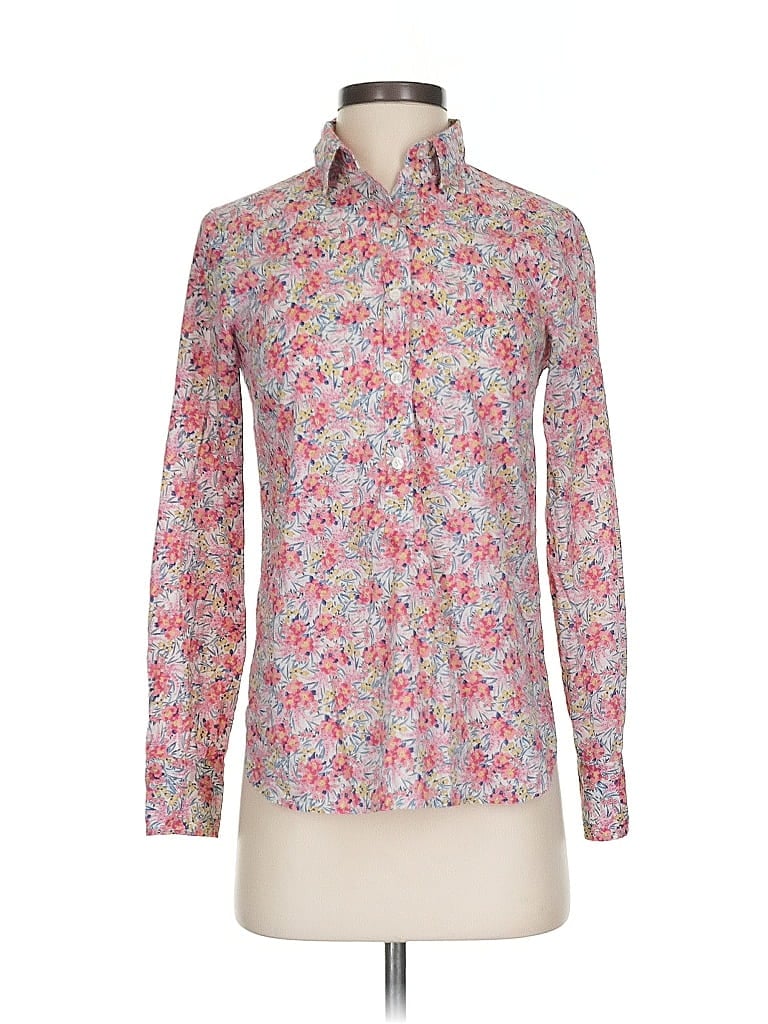 Pre-owned Liberty Art Fabrics For J.crew Long Sleeve Button Down Shirt In Pink