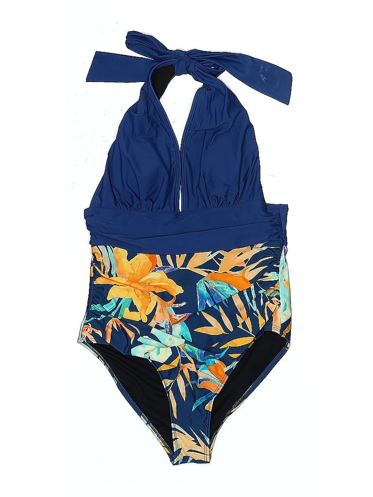 Pre-owned Unbranded One Piece Swimsuit In Blue