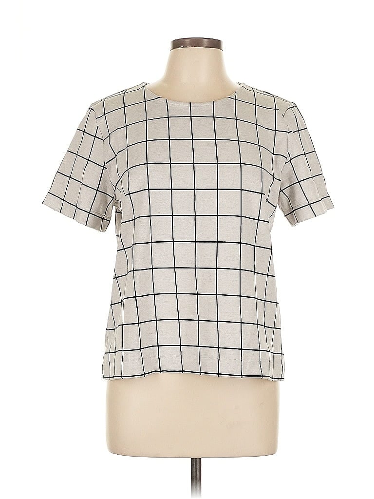 Pre-owned Ann Taylor Short Sleeve T-shirt In Gray