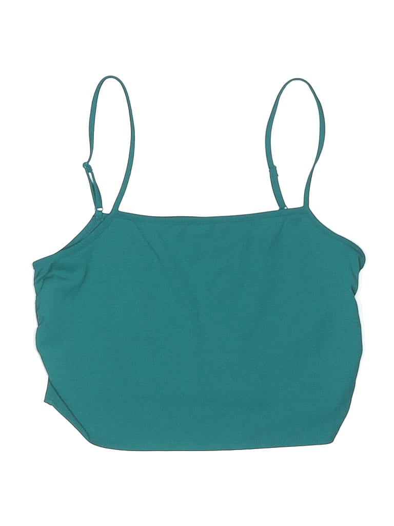Pre-owned Sincerely Jules Swimsuit Top Teal Swimwear In Blue