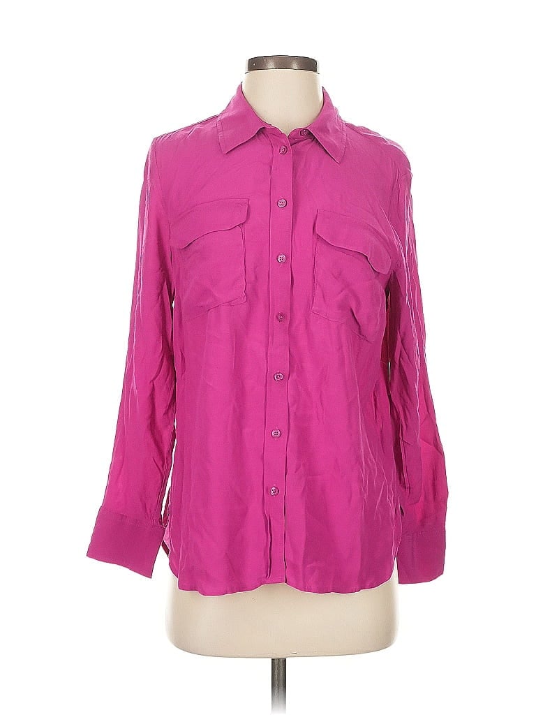 Click to view more detailed imagery on our partner's website Pre-owned Talbots 3/4 Sleeve Button Down Shirt In Pink