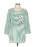 Chico's Green 3/4 Sleeve T-Shirt Size Lg (2) - photo 1