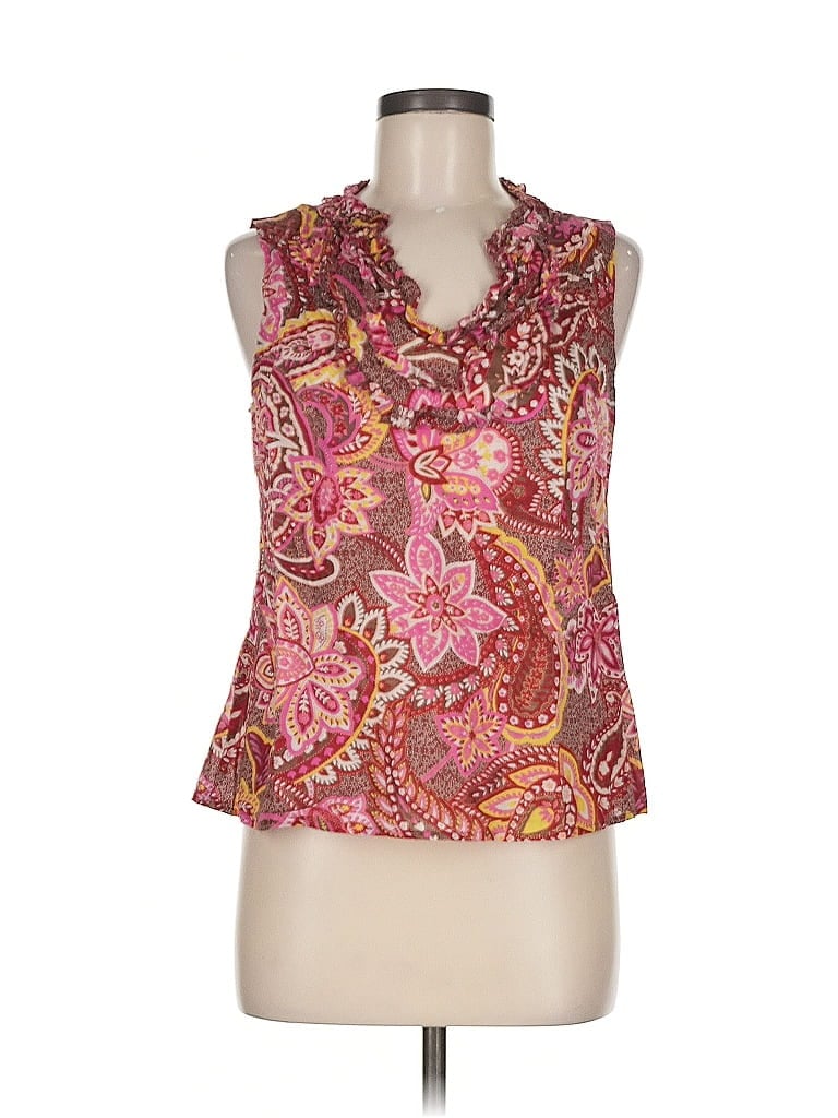 Pre-owned Ann Taylor Loft Sleeveless Blouse In Pink