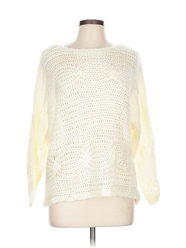 Pre-owned Lumiere Pullover Sweater In White