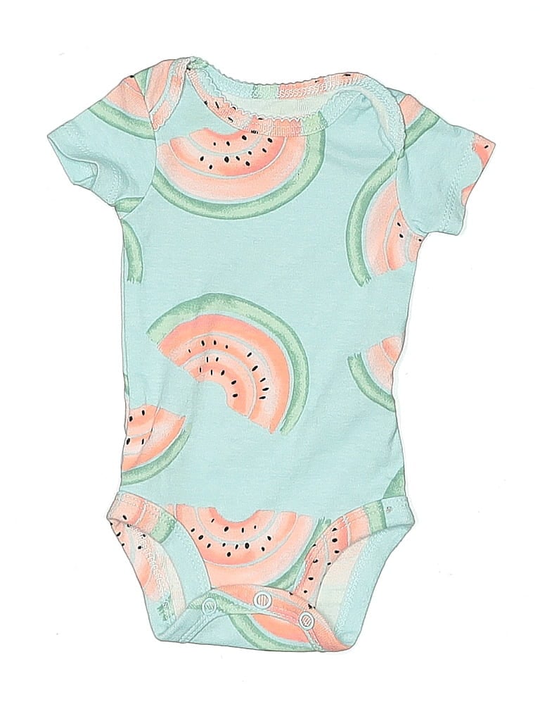 CARTER'S Pre-owned Babies' Short Sleeve Onesie In Blue