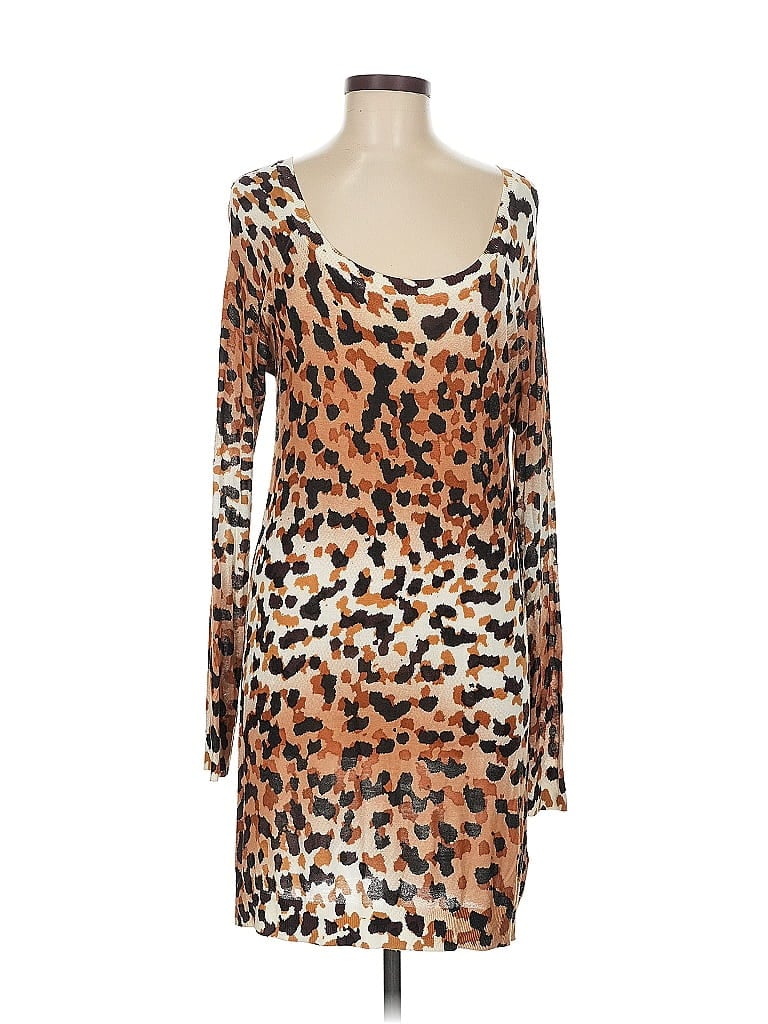 Pre-owned Assorted Brands Casual Dress In Brown