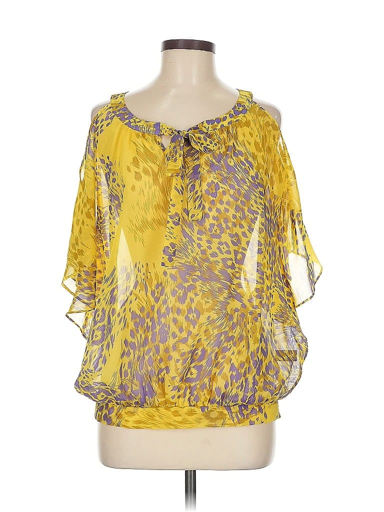 JENNIFER LOPEZ Pre-owned 3/4 Sleeve Blouse In Yellow