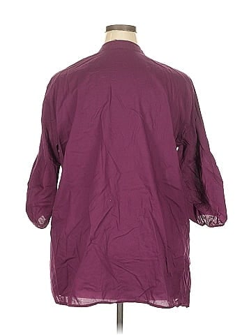 Daisy Fuentes 3/4 Sleeve Button-Down Shirt (view 2)