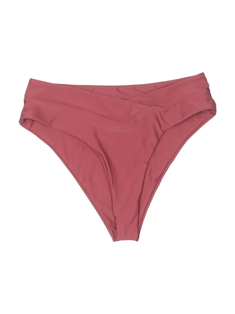 Pre-owned Zaful Swimsuit Bottoms In Burgundy