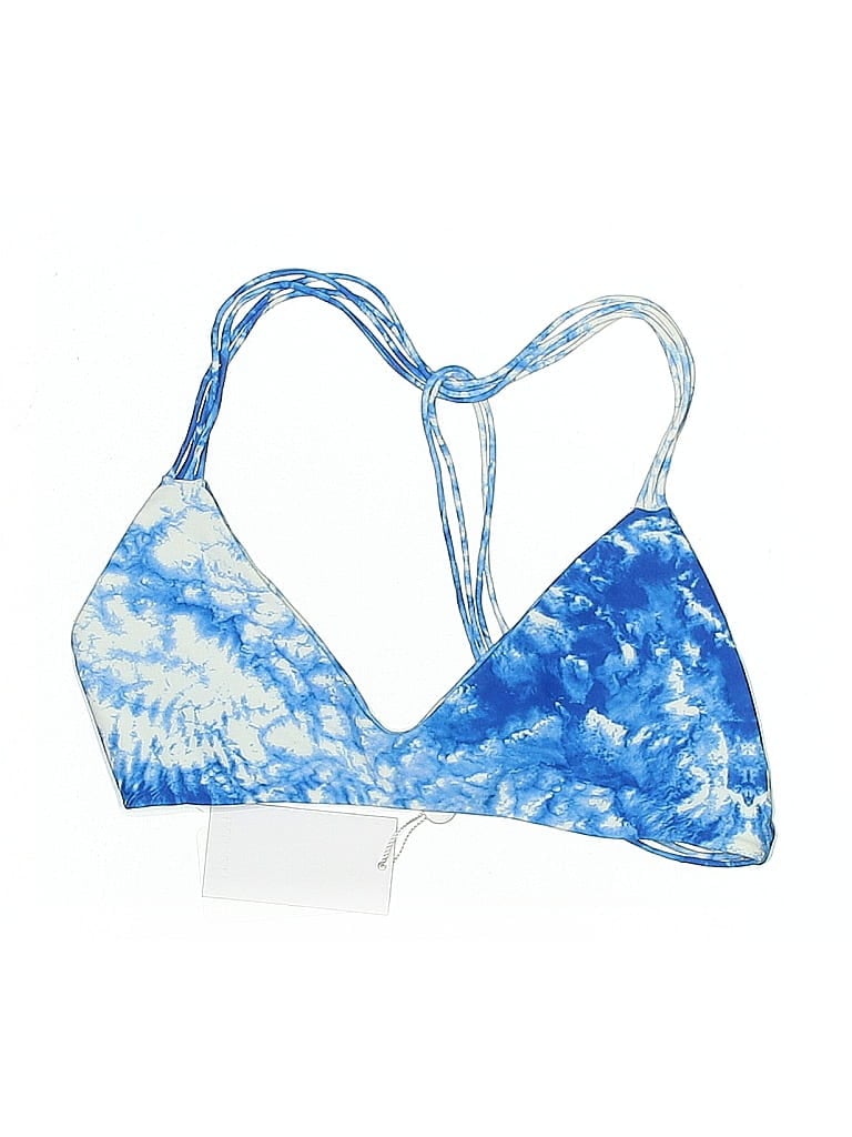 Mikoh Swimsuit Top Blue Tie-dye Pattern Swimwear