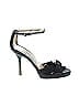 Jimmy Choo 100% Leather Teal Black Heels Size EU 35 1/2 - photo 1