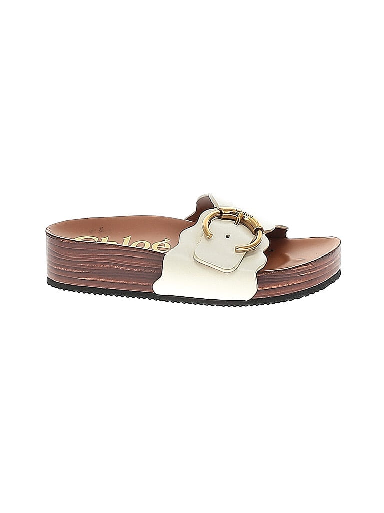 Chloé 100% Leather Ivory Sandals Size EU 37 - photo 1