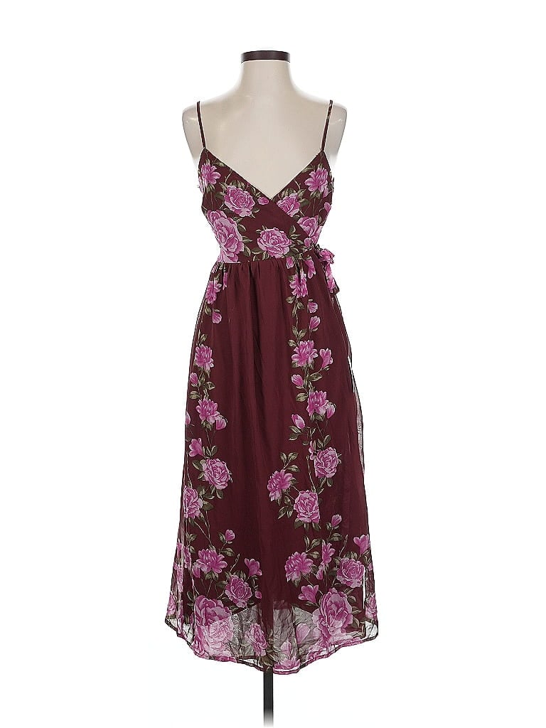 Pre-owned Lulus Cocktail Dress In Burgundy