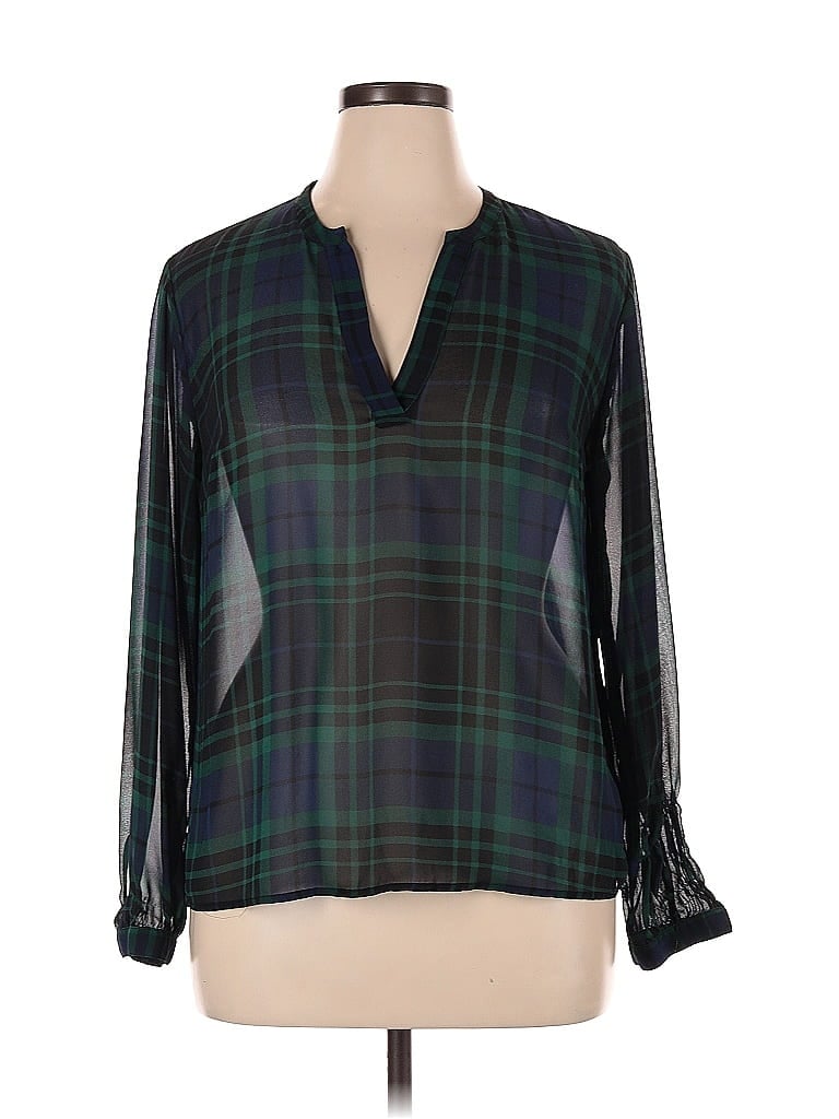 Pre-owned A New Day 3/4 Sleeve Blouse In Green