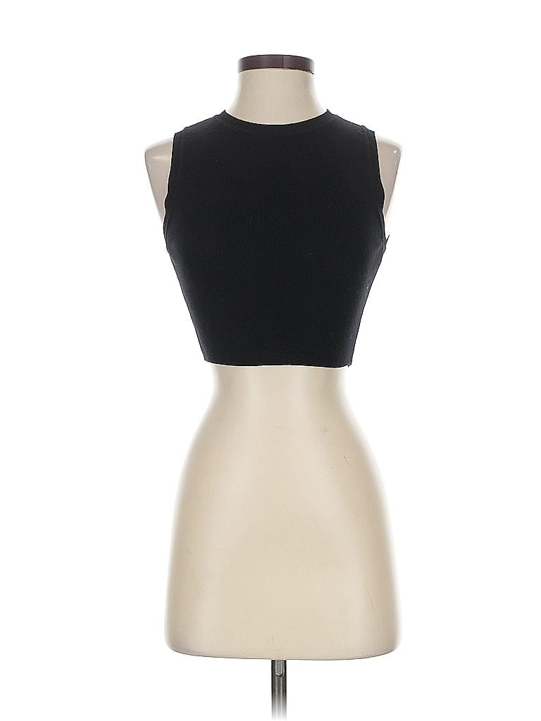 Pre-owned Zara Tank Top Black Strapless Neckline Tops
