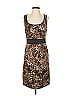 Worth 100% Silk Animal Print Brown Cocktail Dress Size 2 - photo 1